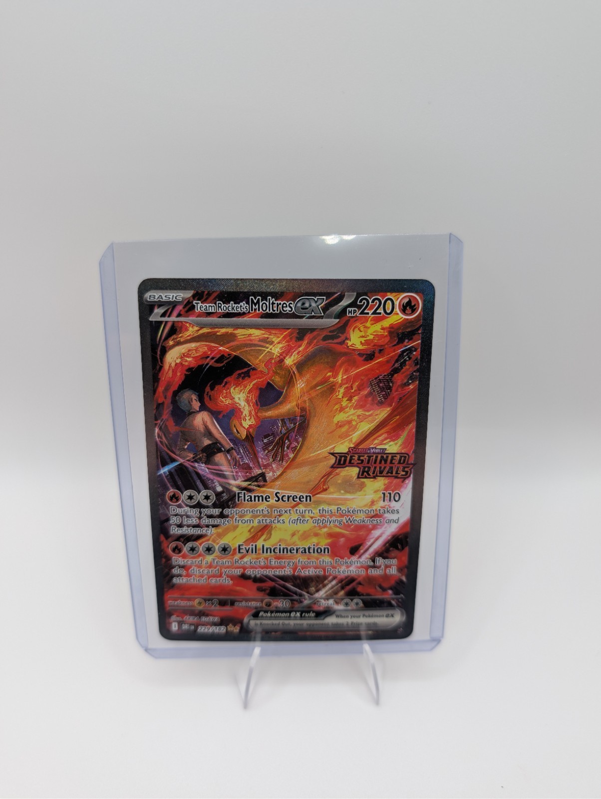 Team Rockets Moltres EX Destined Rivals 229/182 Special Illustration Rare NM