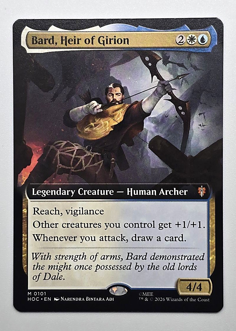 Bard Heir of Girion Extended Art Mythic 0101 MTG The Hobbit Commander HOC NM