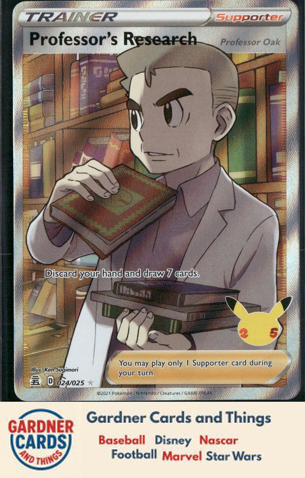 Celebrations #024/025 Professor’s Research [Professor Oak] (Full Art)
