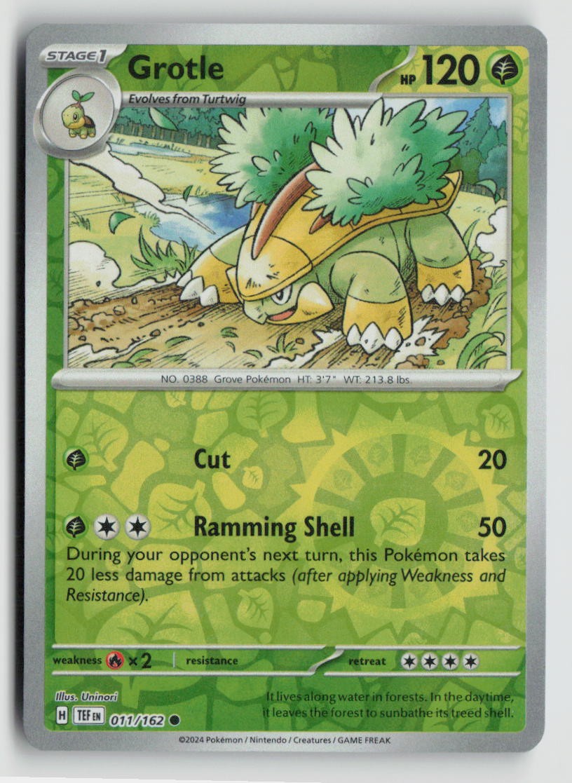 Grotle 011/162 Pokemon Temporal Forces Common Reverse Holofoil NM
