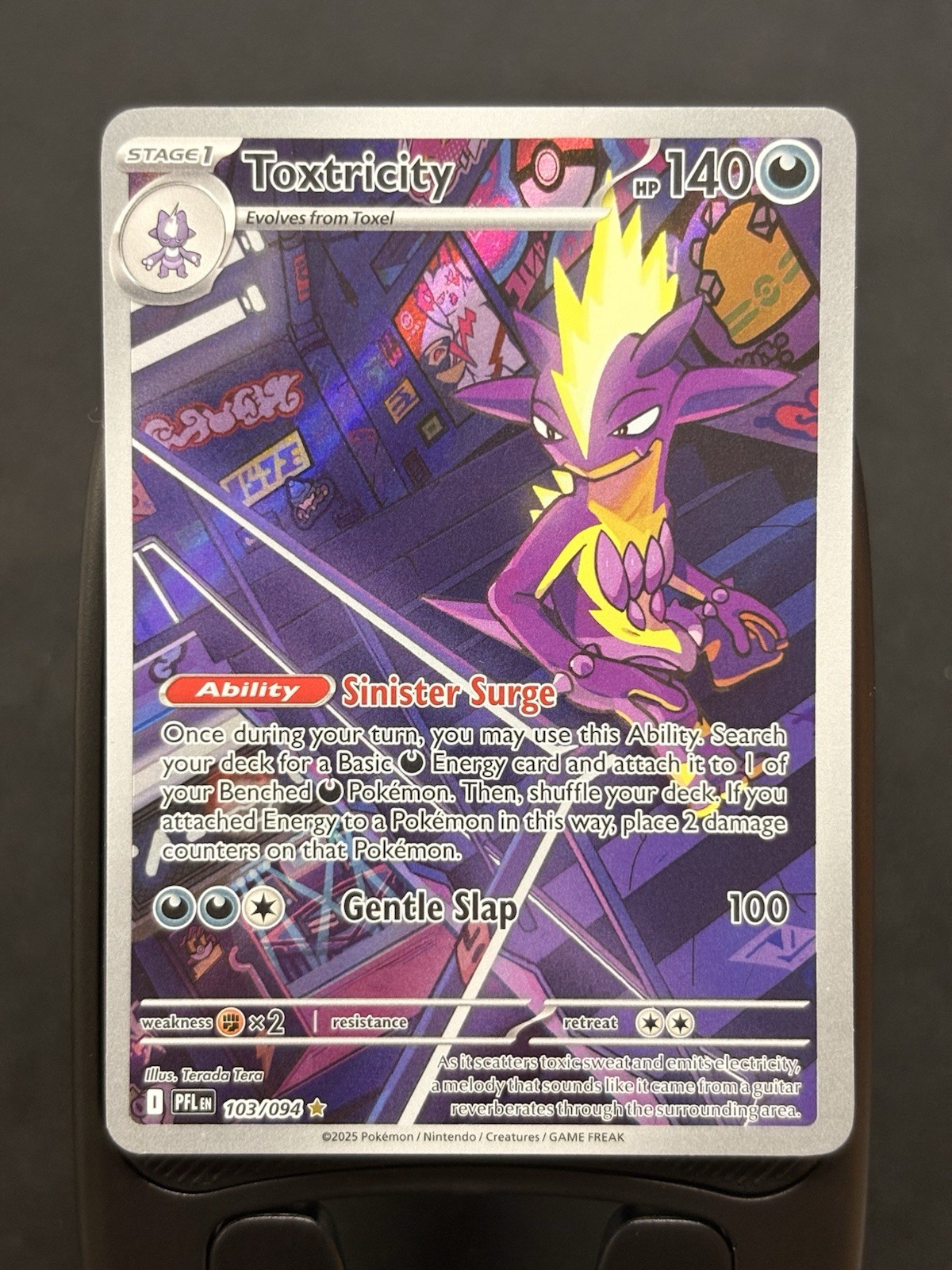 Toxtricity 103/094 Phantasmal Flames Pokemon Illustration Rare – NM