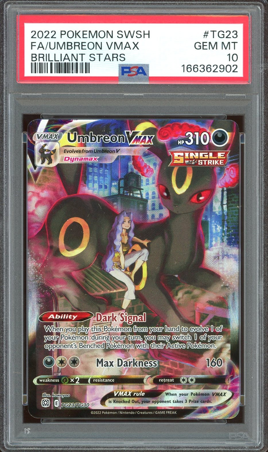 2022 Pokemon SWSH Brilliant Stars #TG23 Umbreon VMAX Full Art Gallery PSA 10