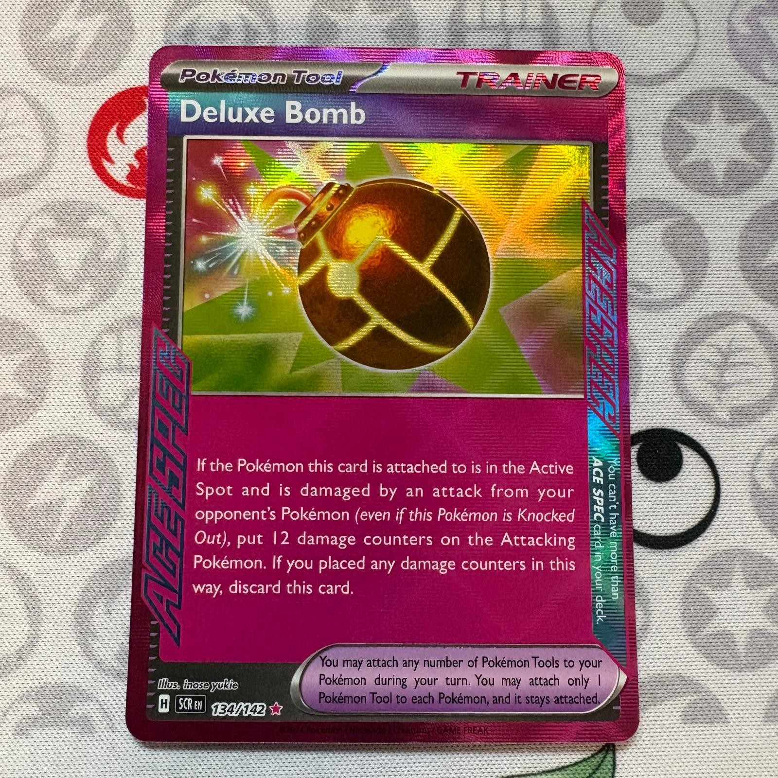 Deluxe Bomb 134/142 ACE SPEC Rare Stellar Crown Pokemon Holo Near Mint