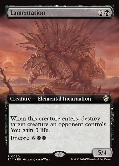 Lamentation x1 1x Extended Art Commander: Lorwyn Eclipsed ECC NM MTG