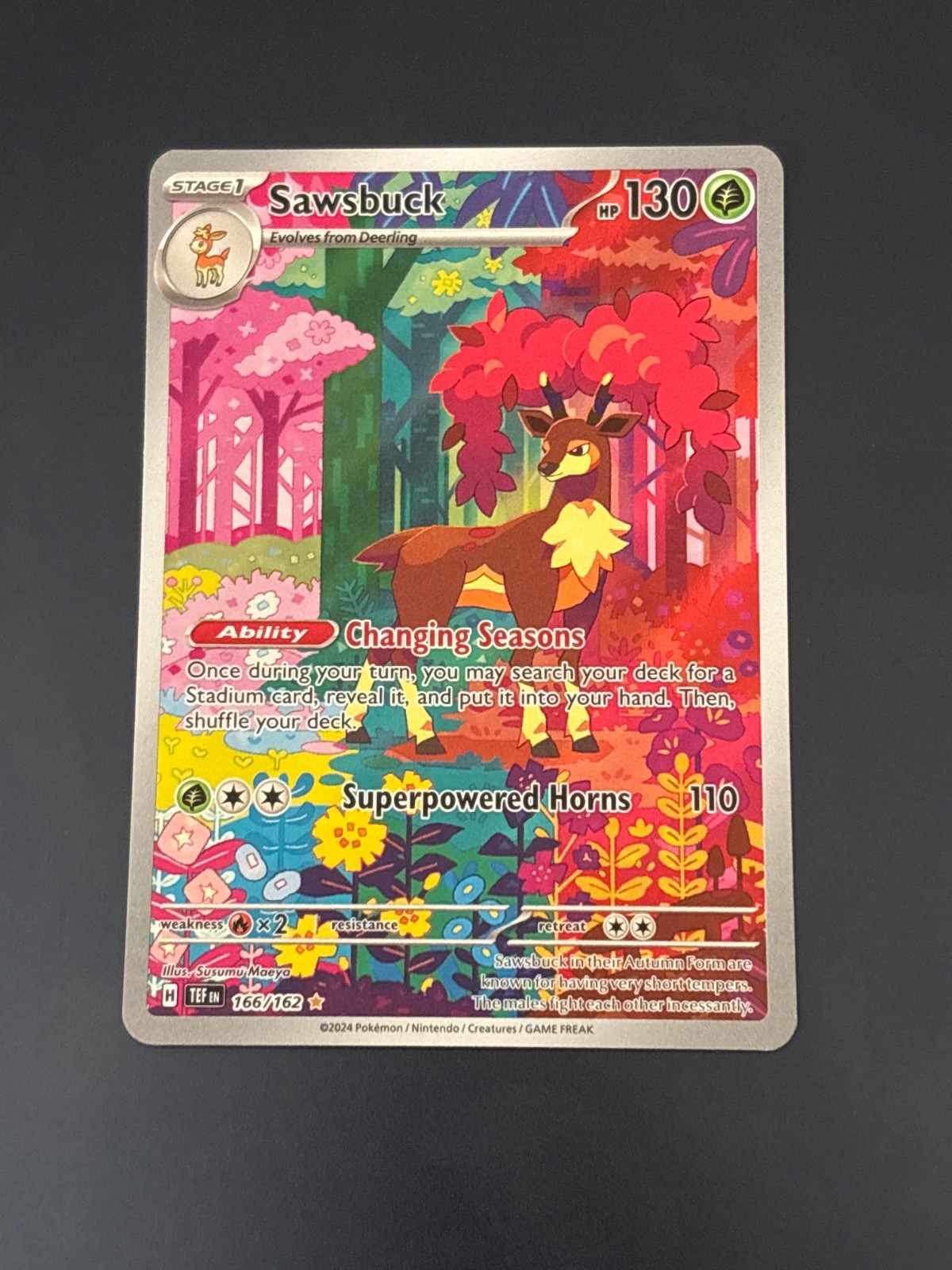 Sawsbuck 166/162 Temporal Forces Holo Full Art (D)