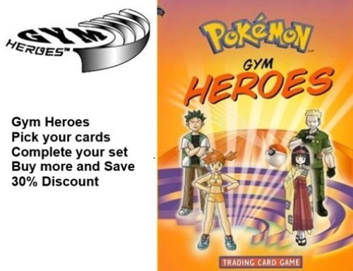 2000 Pokémon Gym Heroes – LP/NM – Choose Your Cards! Big Volume Discounts! 💎
