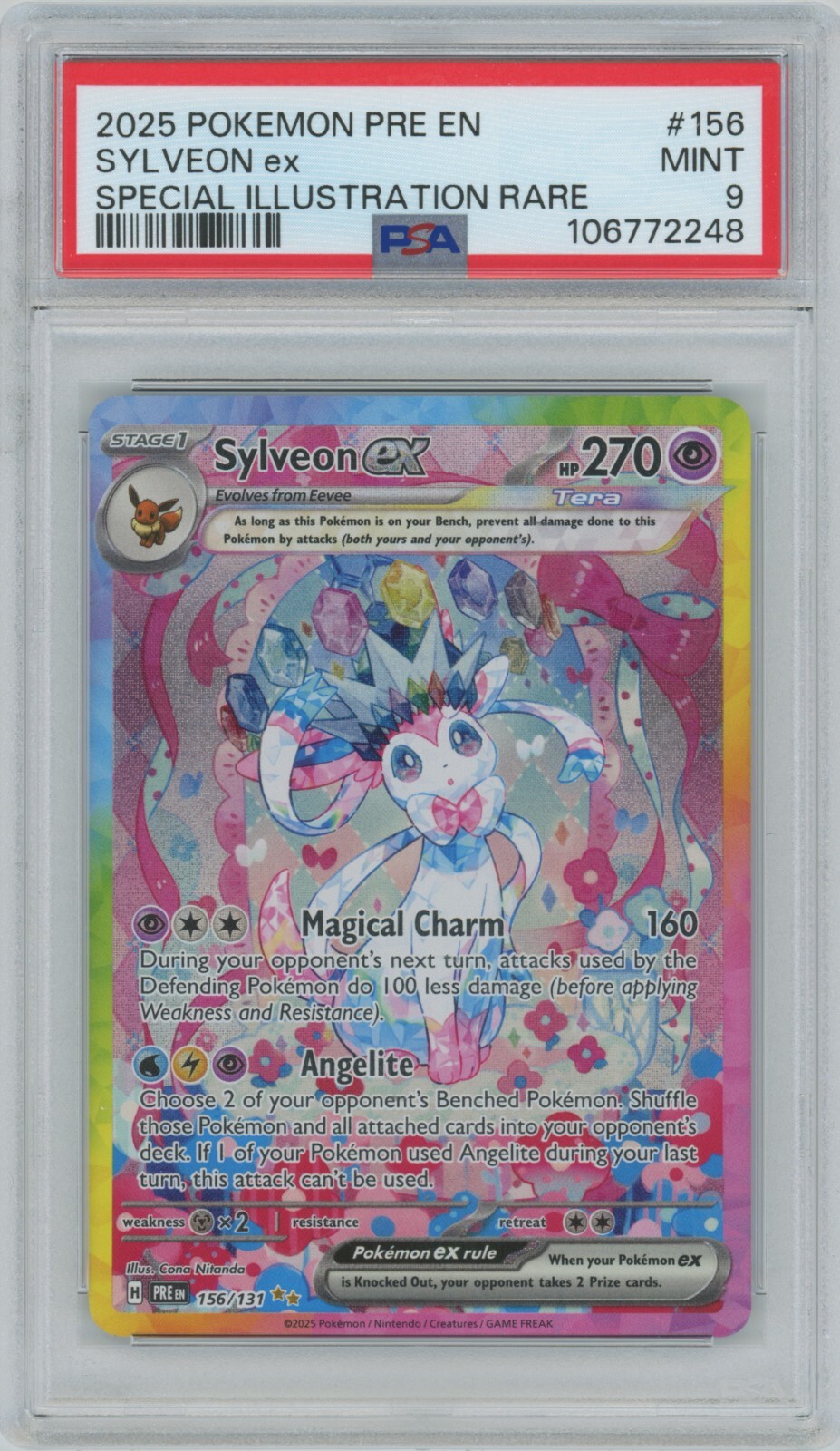 Sylveon ex 156/131 Sv: Prismatic Evolutions Holo PSA 9