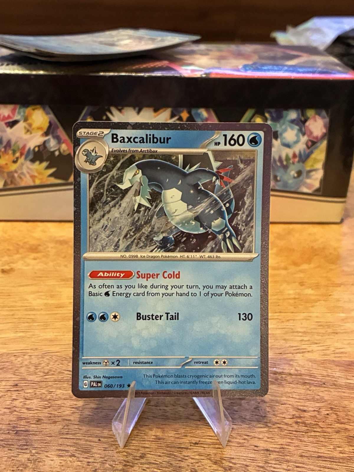 Baxcalibur – 060/193 (Cosmos Holo) Paldea Evolved Blister Exclusive Promo NM