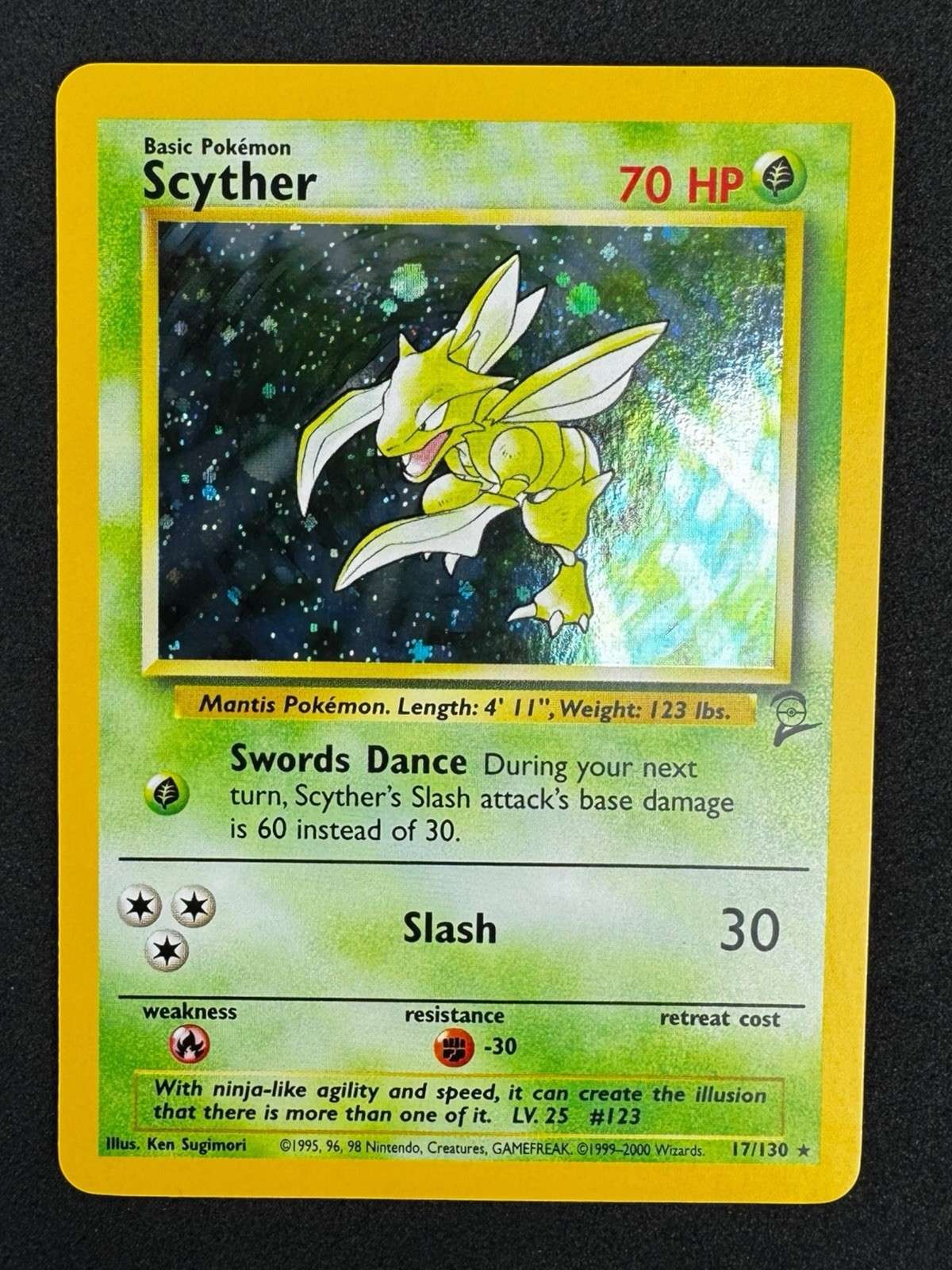 Scyther 017/130 Base Set 2 Holo NM