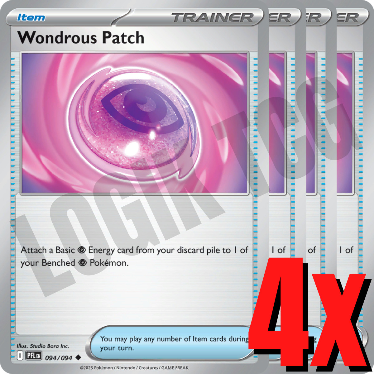 4x Wondrous Patch 094/094 x4 – Phantasmal Flames – Pokemon TCG – Playset