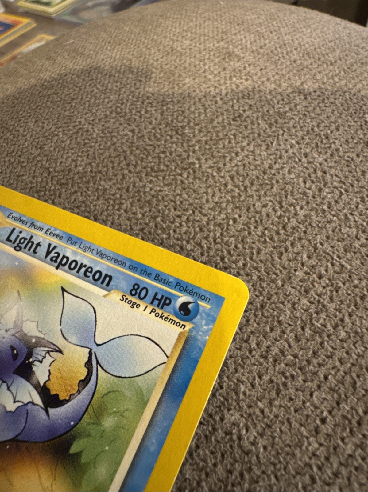 Pokemon Light Vaporeon Neo Destiny 52/105 Regular Unlimited vintage 1999 rare