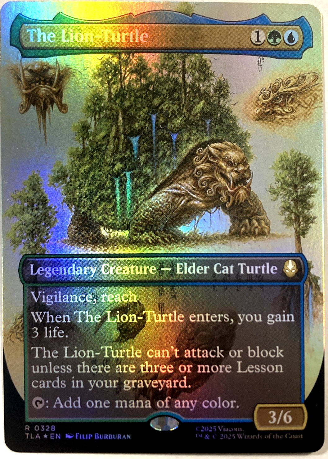 MTG The Lion-Turtle (Borderless Foil) Avatar: The Last Airbender 0328 NM