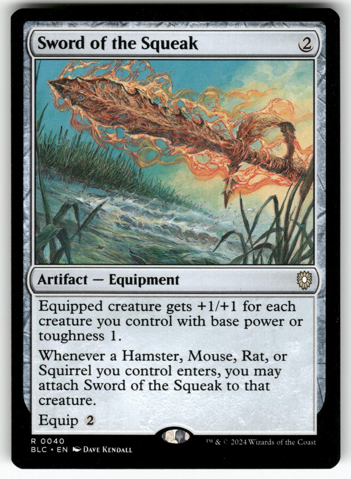 Sword of the Squeak 40 Rare Commander: Bloomburrow Magic: The Gathering NM