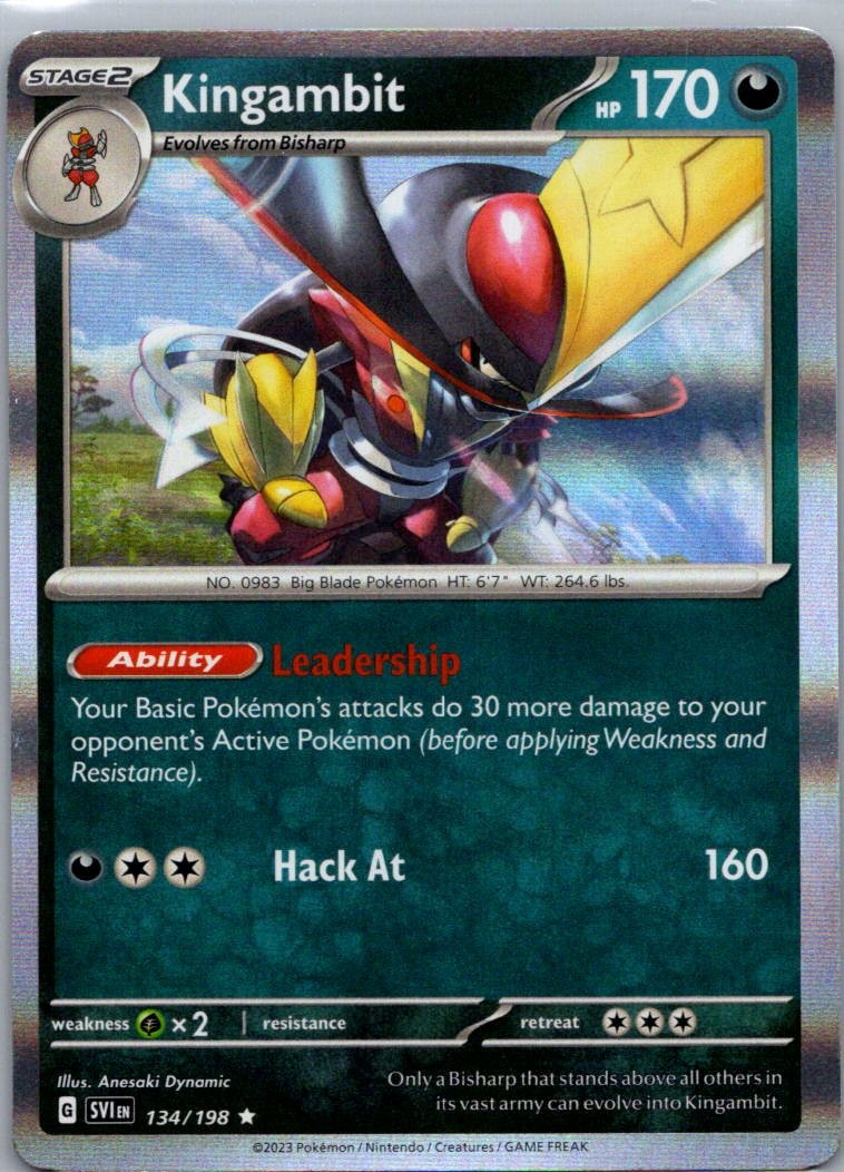 Pokemon TCG Kingambit 134/198 Scarlet Violet Holo NM