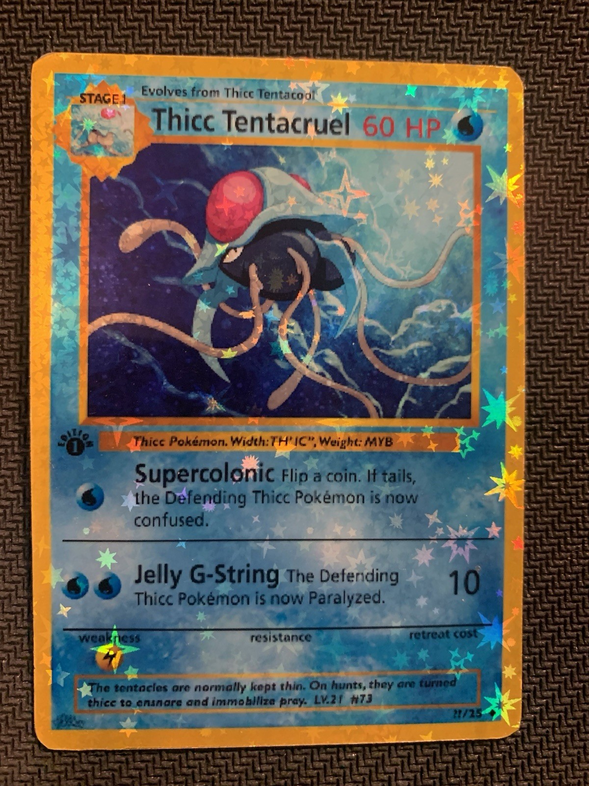 Thicc Tentacruel (Alternative Custom Art ) Holografic Card