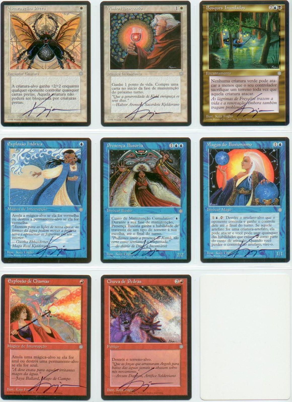 SIGNED Kaja Foglio Artist Proof _10x PORTUGUESE ICE AGE – Hydro/Pyroblast, STP