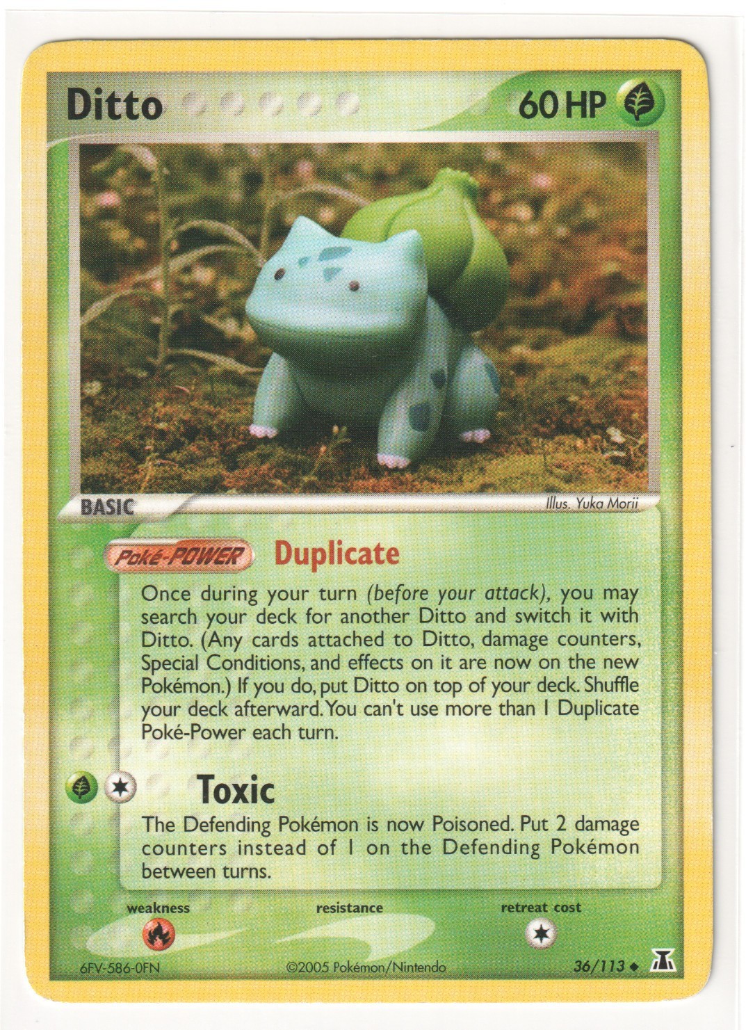 Ditto (Bulbasaur) 36/113 Yuka Morii Pokemon Delta Species DS LP