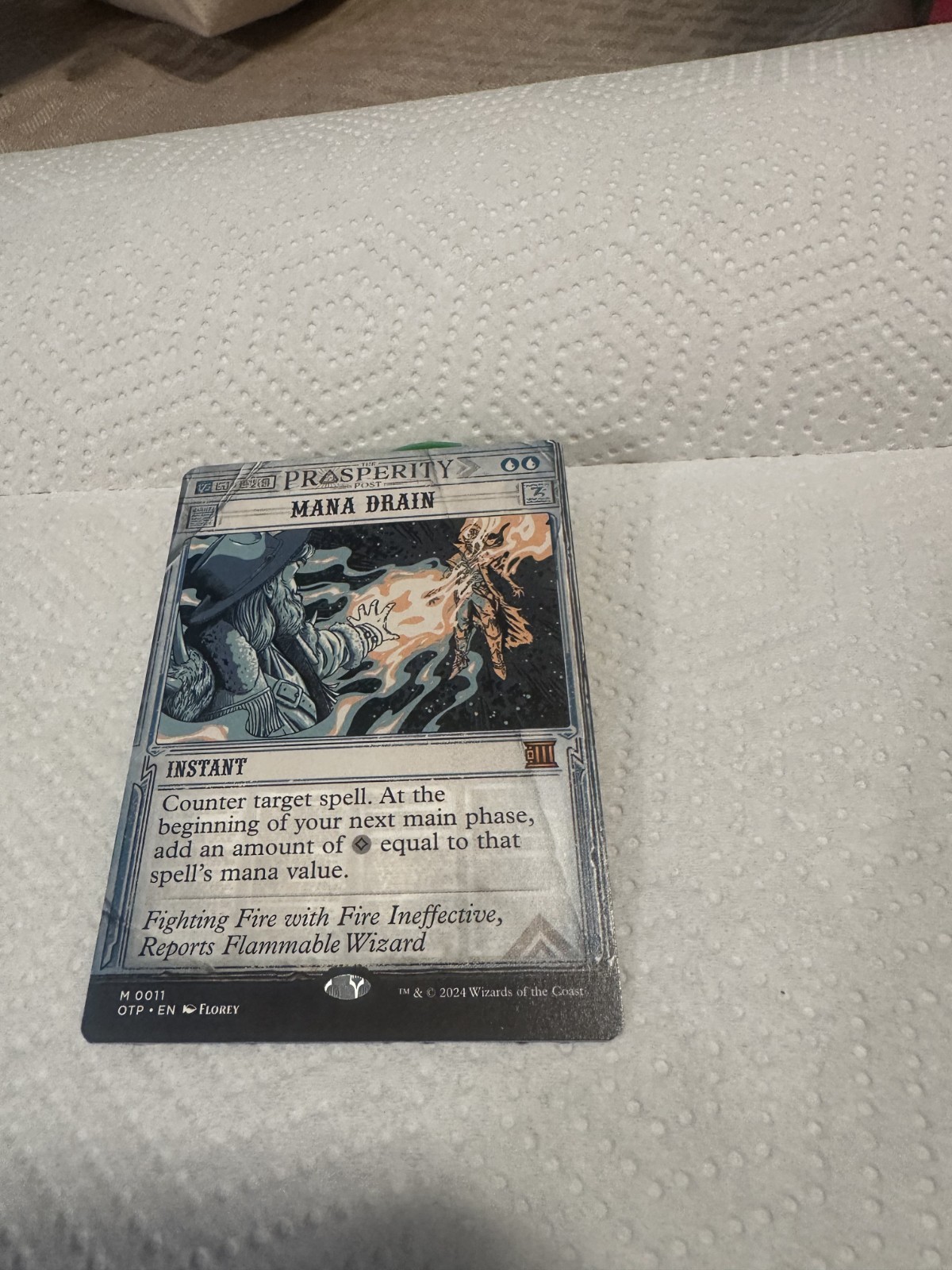 Mana Drain Outlaws of Thunder Junction Breaking News OTP 0011 Rare Showcase