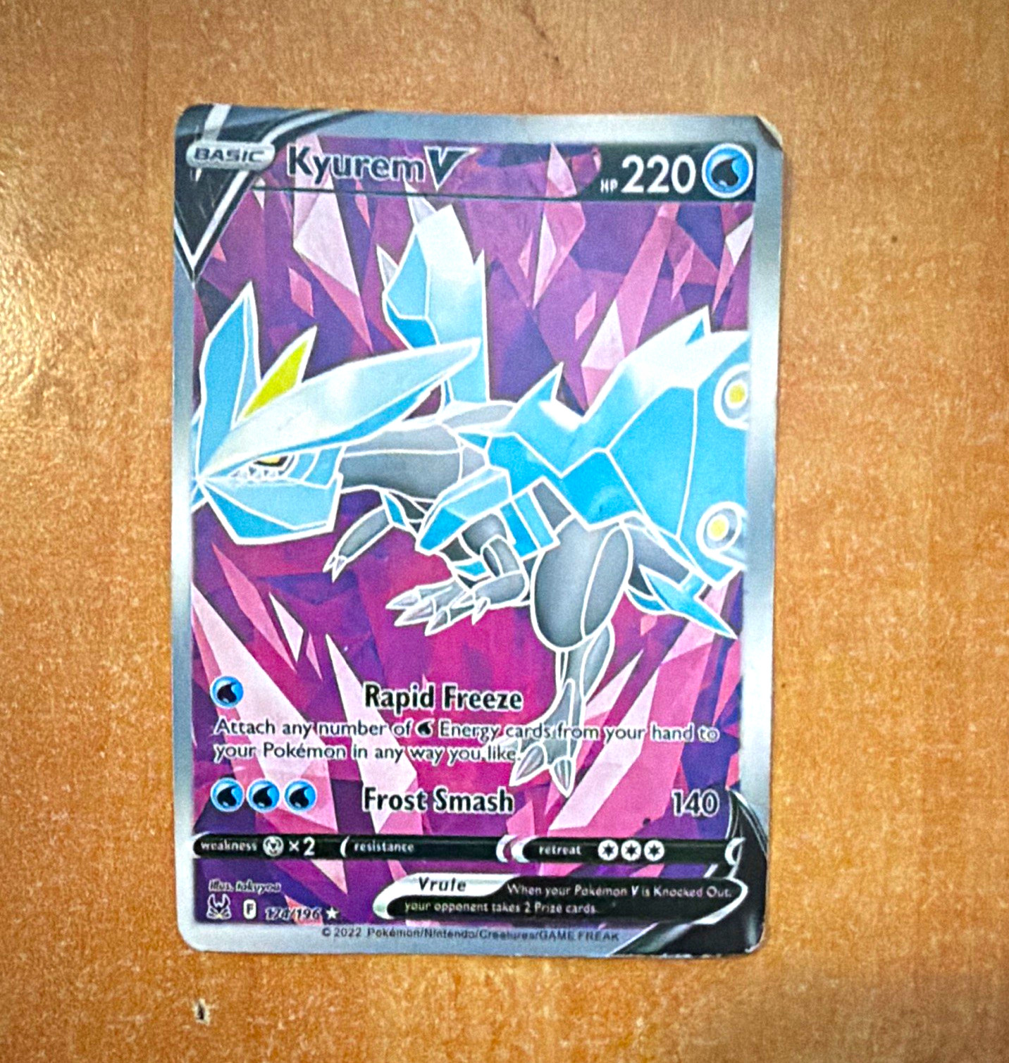 The Pokémon Company Kyurem V 174/196 Lost Origin Full Art Holo UR ENG 2022