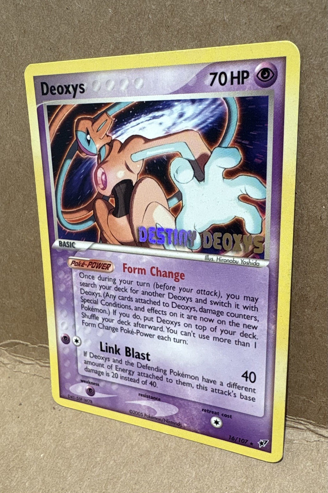 Deoxys Pokemon TCG Normal Forme Stamped Destiny Deoxys Movie Promo 16/107 LP