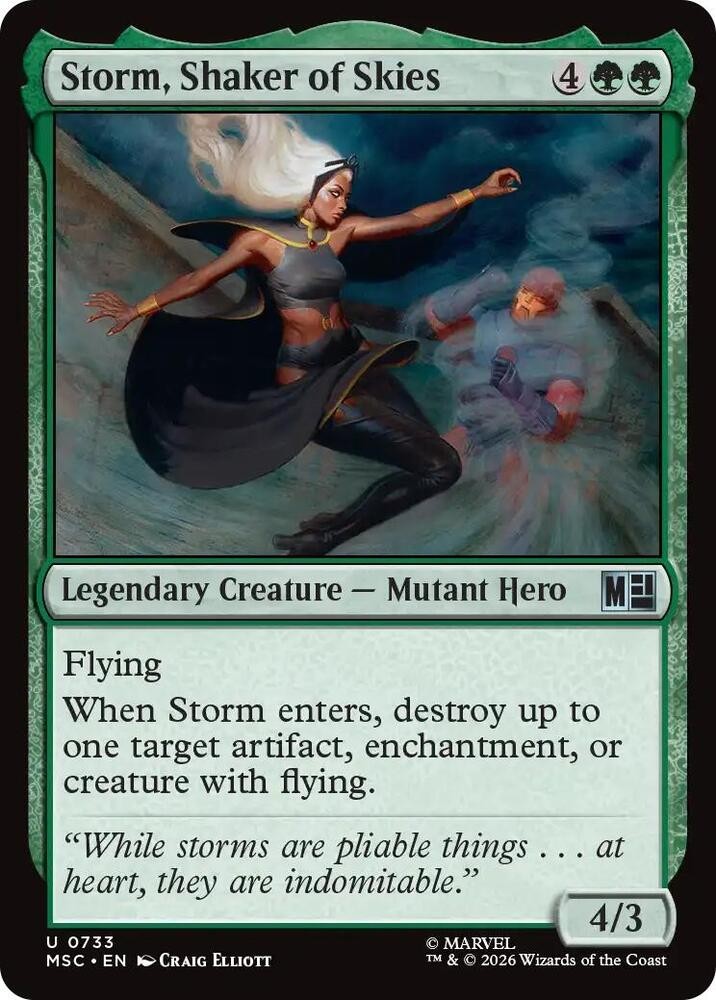 Storm, Shaker of Skies 733 Commander: Marvel Super Heroes Foil NM