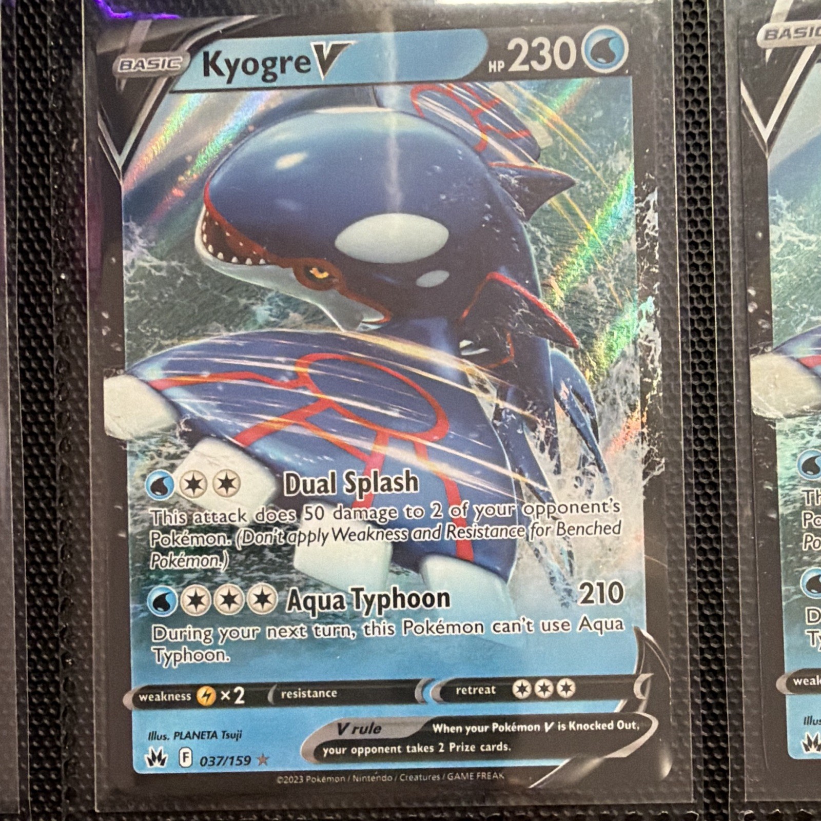 The Pokémon Company Kyogre V 037/159 Crown Zenith Holo Ultra Rare Eng HP 230