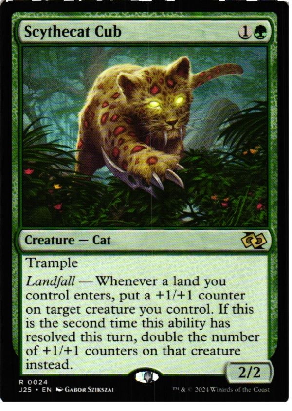 Scythecat Cub 24 Rare Foundations Jumpstart Magic: The Gathering Near Mint