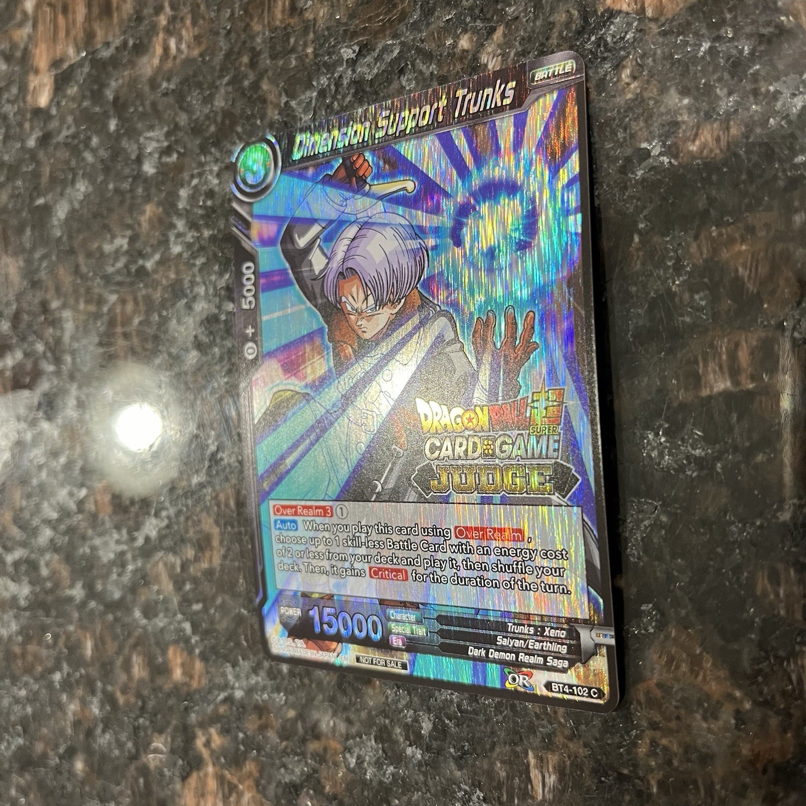 Dimension Support Trunks BT4 Judge Stamp Foil Dragon Ball Super Card Game | NM