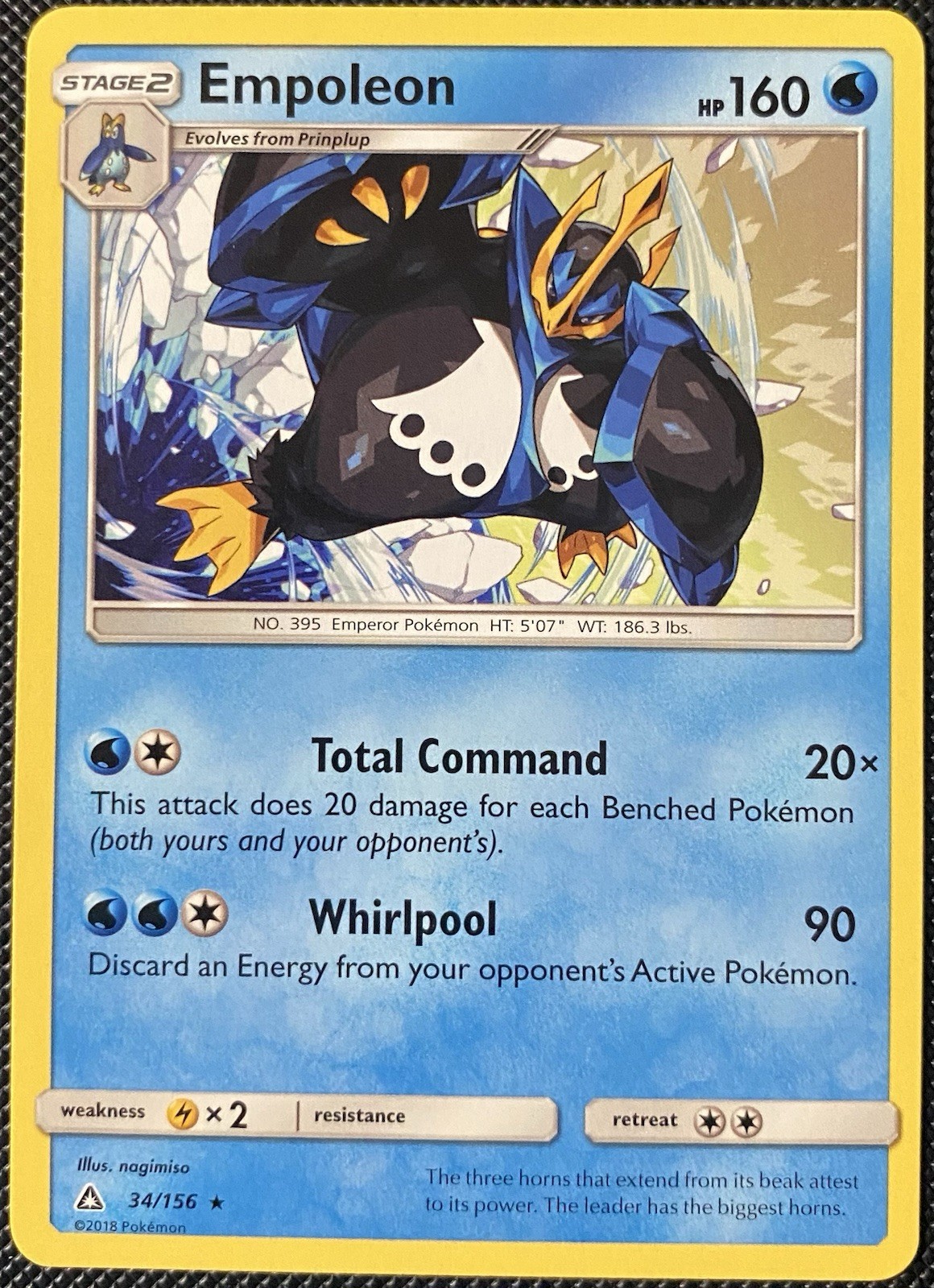 Empoleon 34/156 Sm-Ultra Prism Regular – Pokémon Card