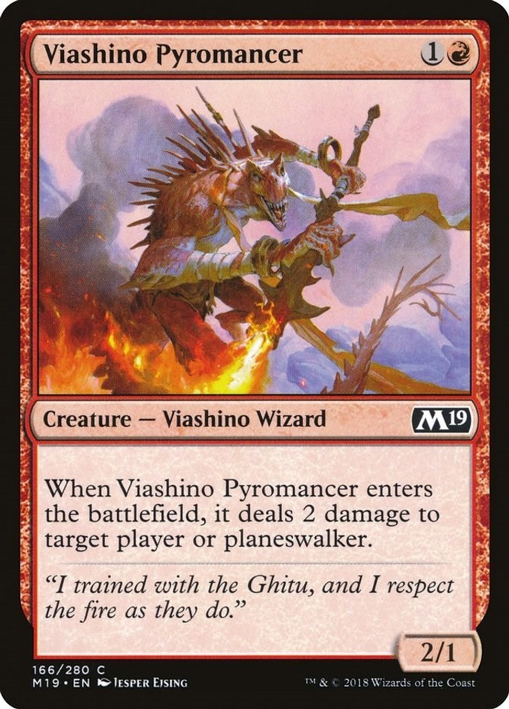 NM – Viashino Pyromancer [M19 – 166] Core Set 2019
