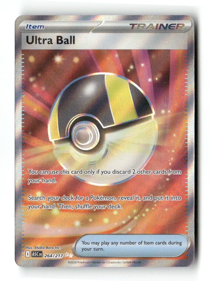 Ultra Ball 264/217 Ultra Rare Ascended Heroes Pokemon Holo NM