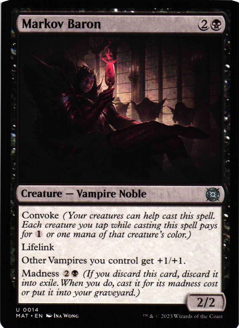 MTG TCG – Markov Baron 14 March of the Machine: The Aftermath – NM Free Shipping