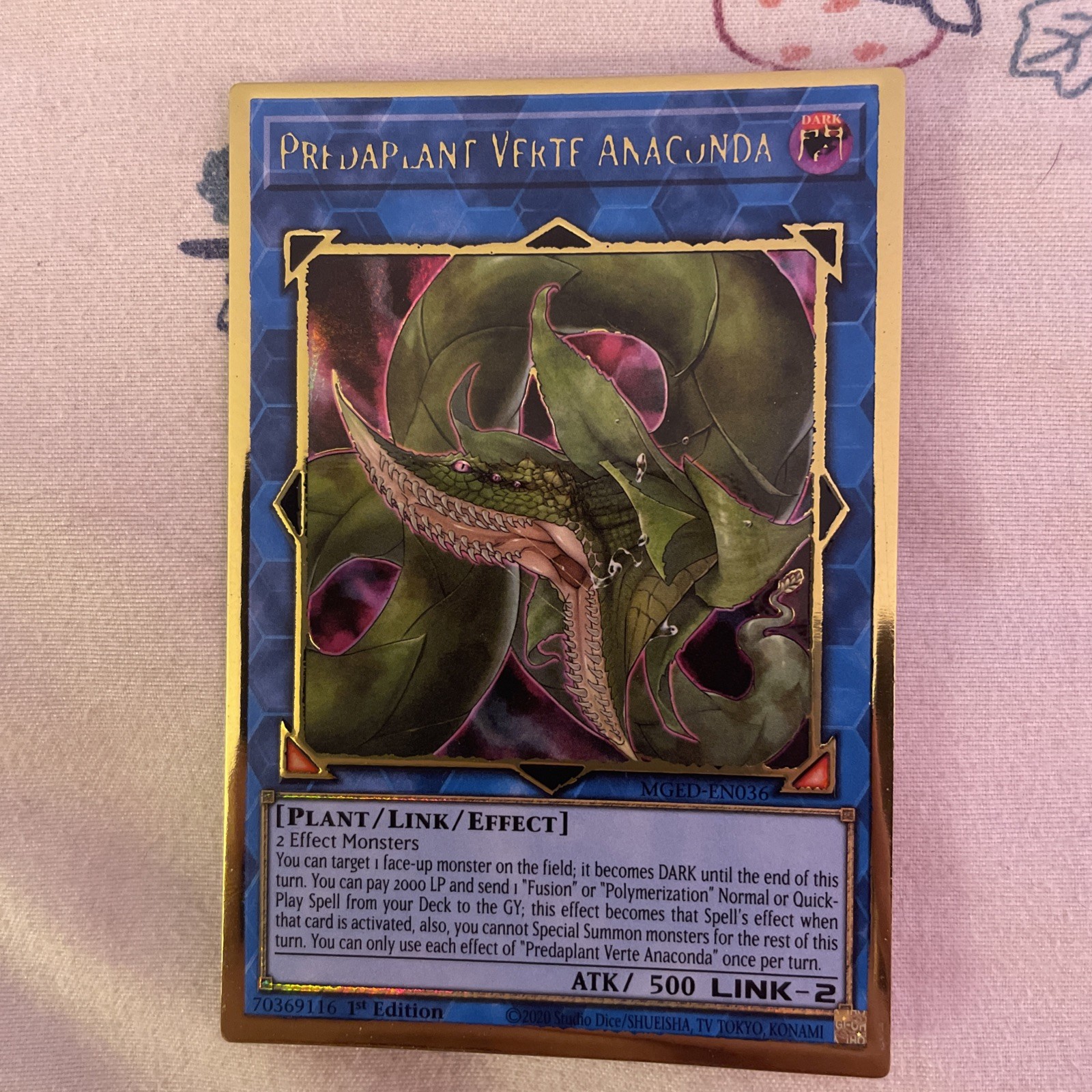 Yu-Gi-Oh! Predaplant Verte Anaconda MGED-EN036 1st Ed NM Partial Misprint