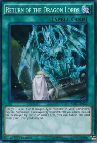 * RETURN OF THE DRAGON LORDS * SUPER RARE (LP) 1ST EDITION SR02-EN025 YUGIOH!