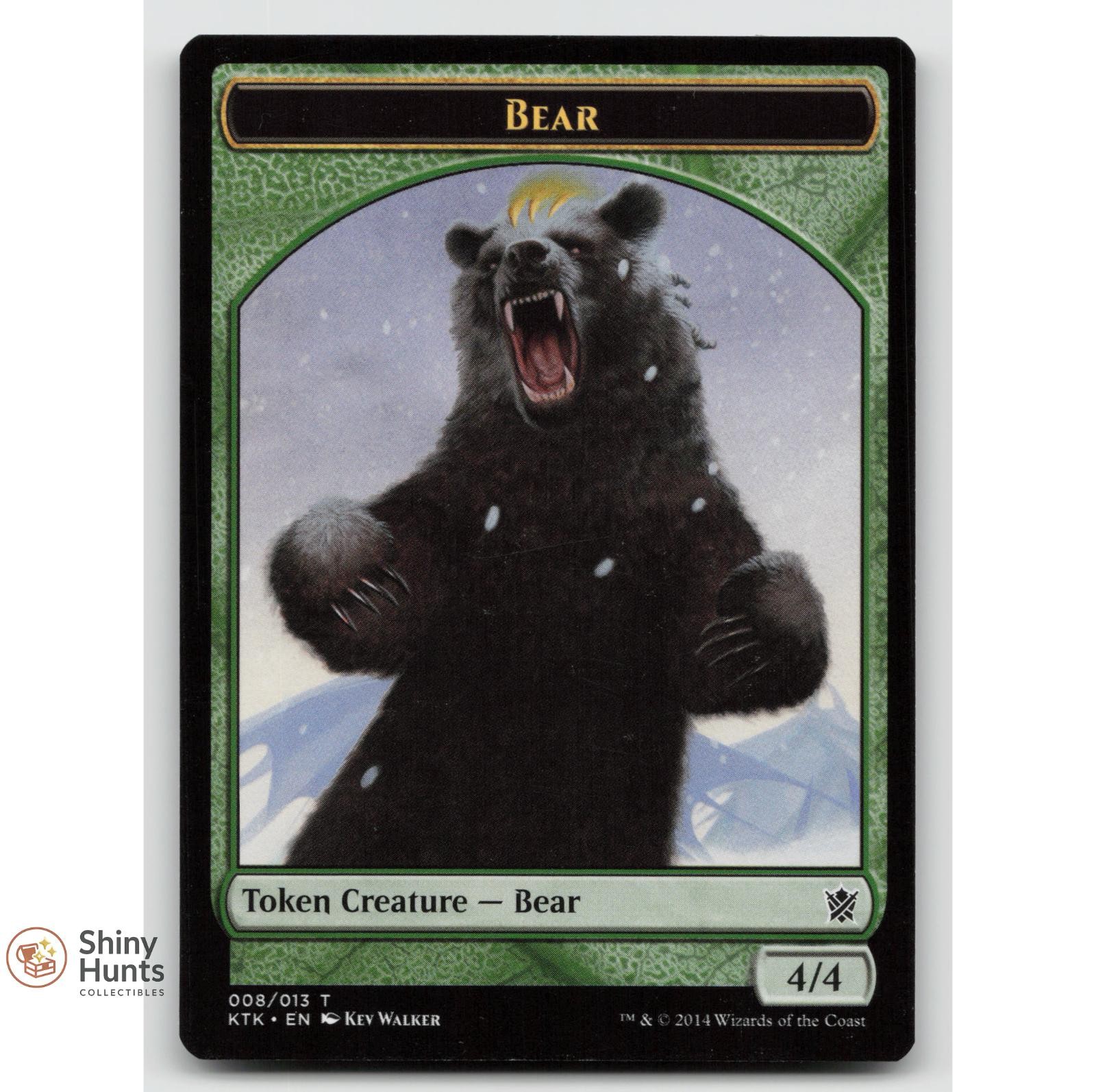 Magic: The Gathering Bear Token 8 Khans of Tarkir NM