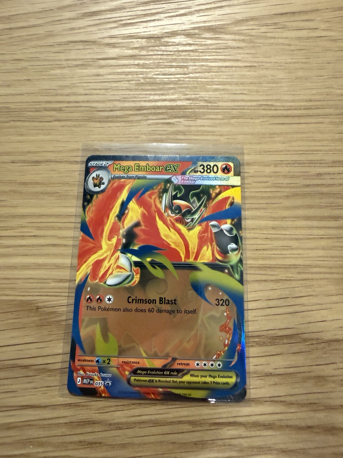 Mega Emboar ex #035 ME: Mega Evolution Promo Near Mint or Better