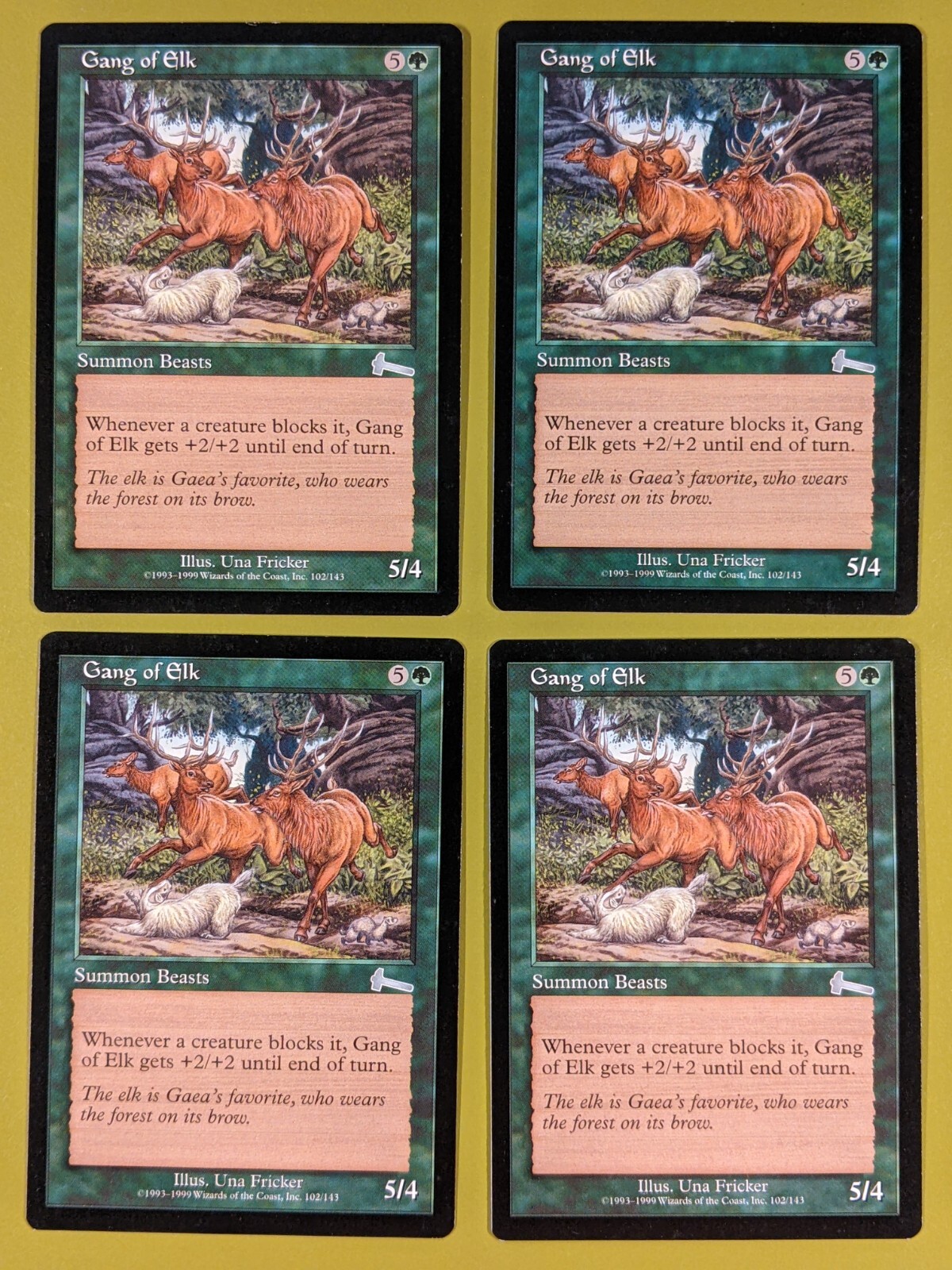 Gang of Elk x4 Urza’s Legacy 4x Playset Magic the Gathering MTG