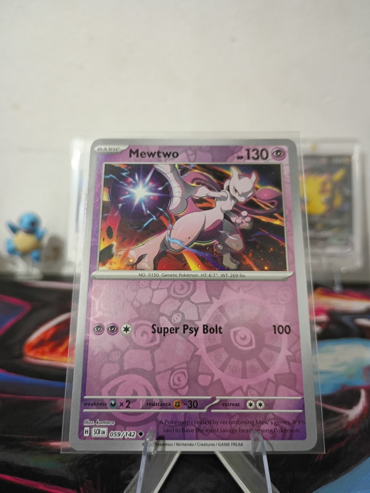 Mewtwo 059/142 – Pokémon TCG Stellar Crown Reverse Holo Uncommon NM
