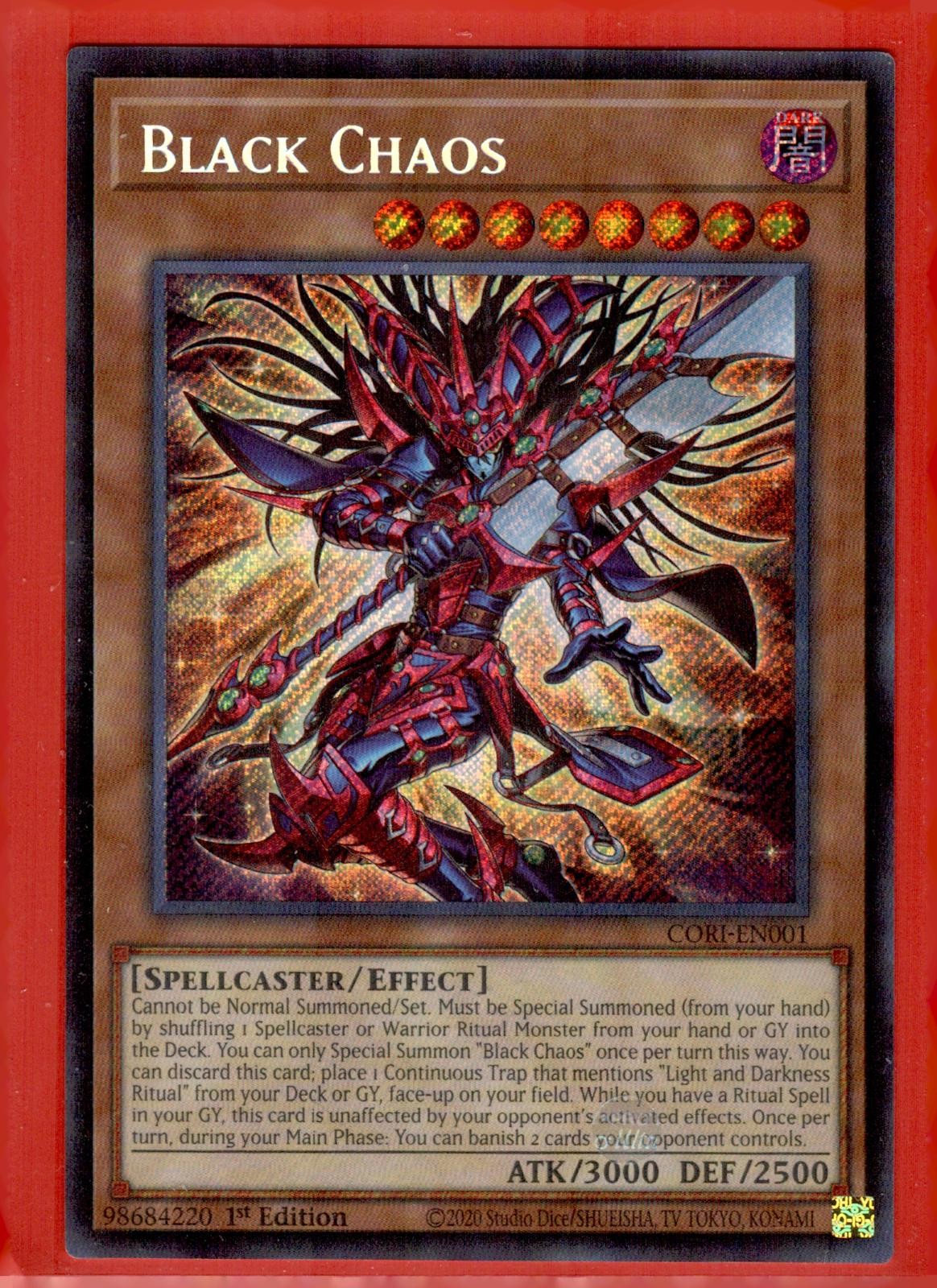 Black Chaos CORI-EN001 Secret Rare Chaos Origins Yu-Gi-Oh 1st Edition Near Mint