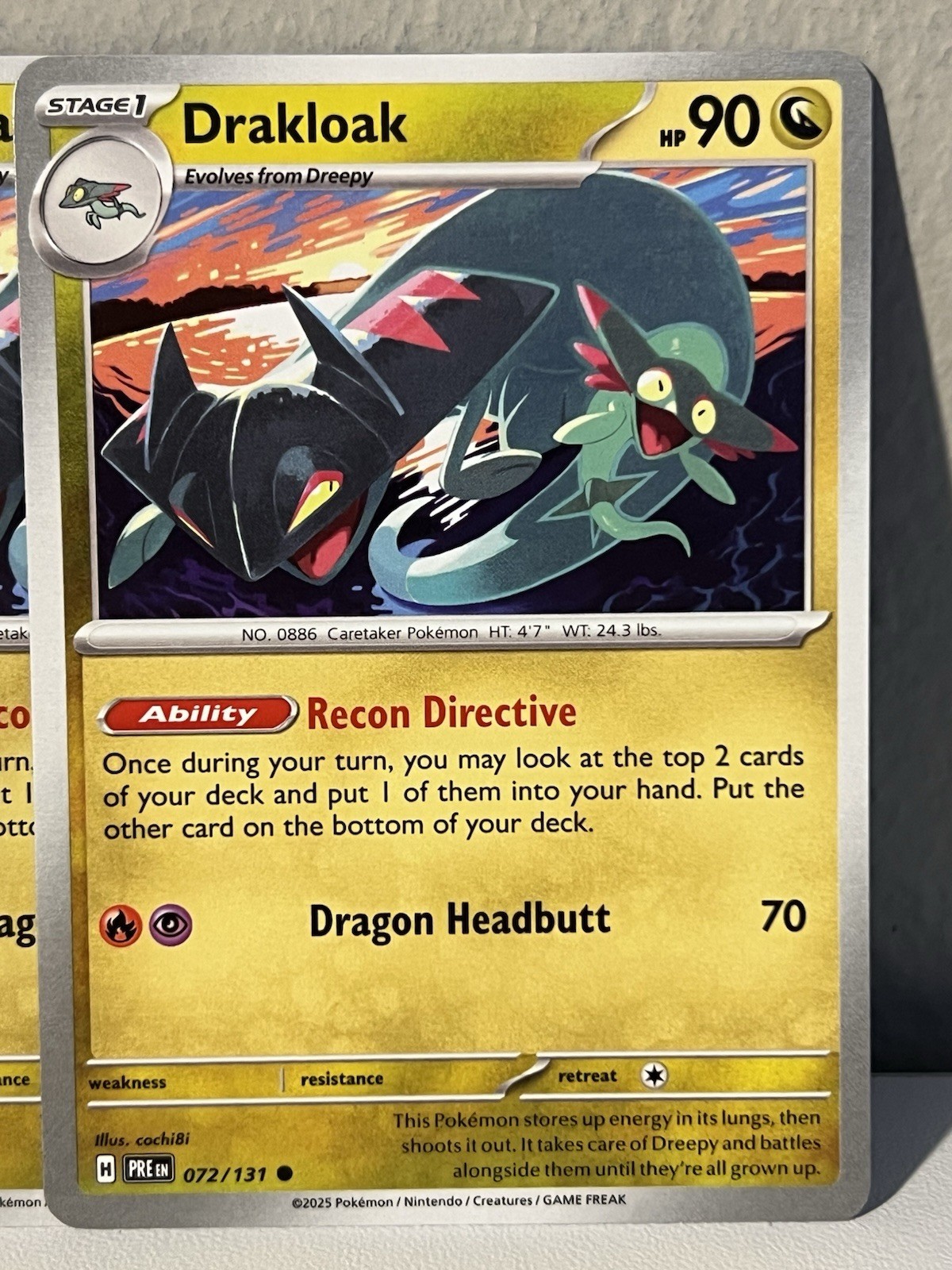 4x Drakloak 072/131 Prismatic Evolutions Pokemon TCG Playset x4