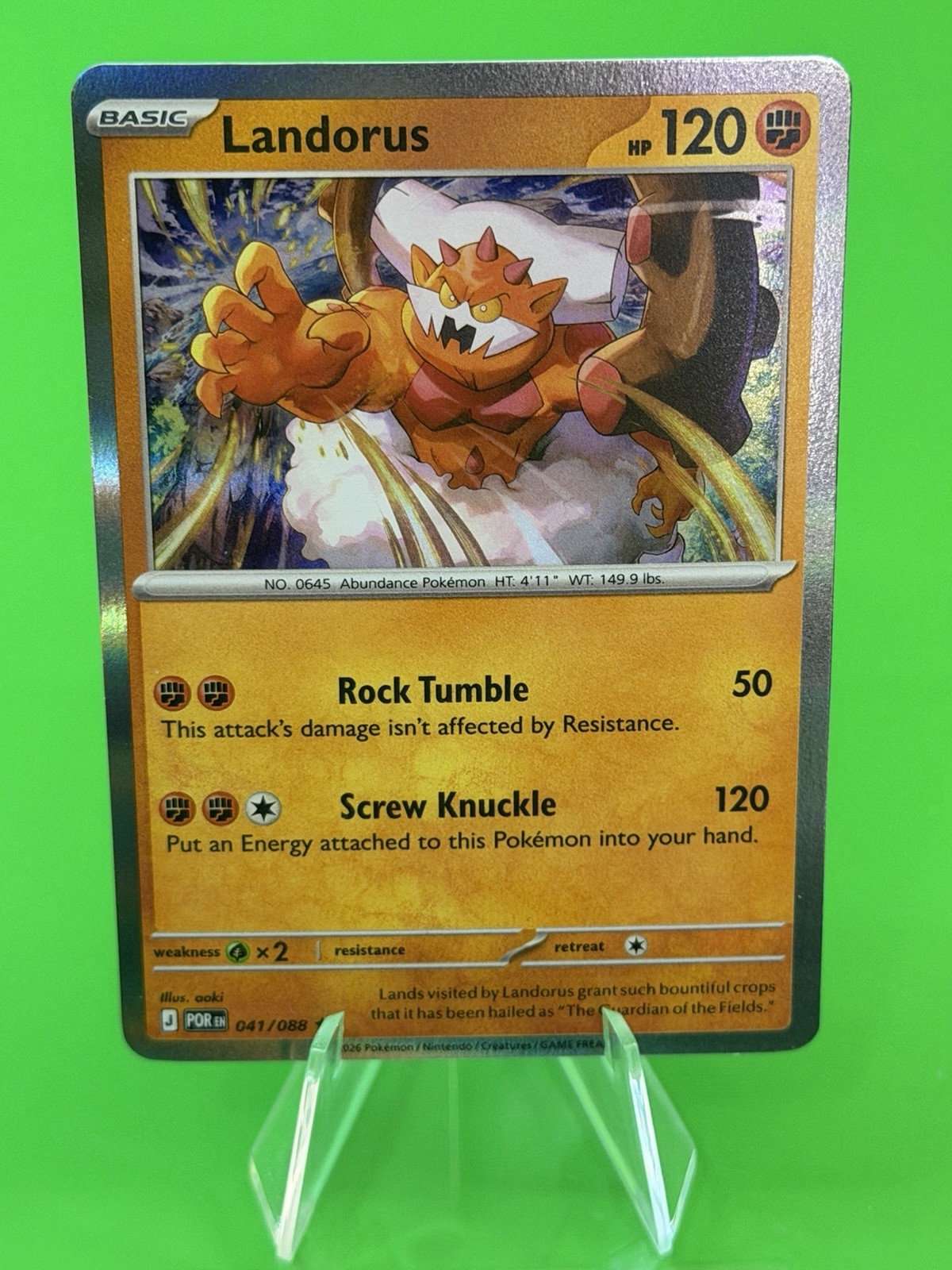 Pokemon Landorus Mega Evolution Perfect Order Holo Rare 041/088 NM!!!