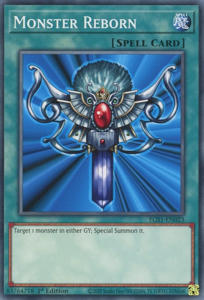 Yugioh Monster Reborn 1st Edition Common EGS1-EN023 NM