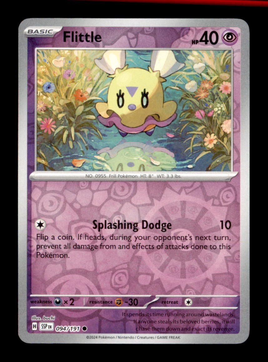Pokémon TCG SV08: Surging Sparks Flittle Common Reverse Holo