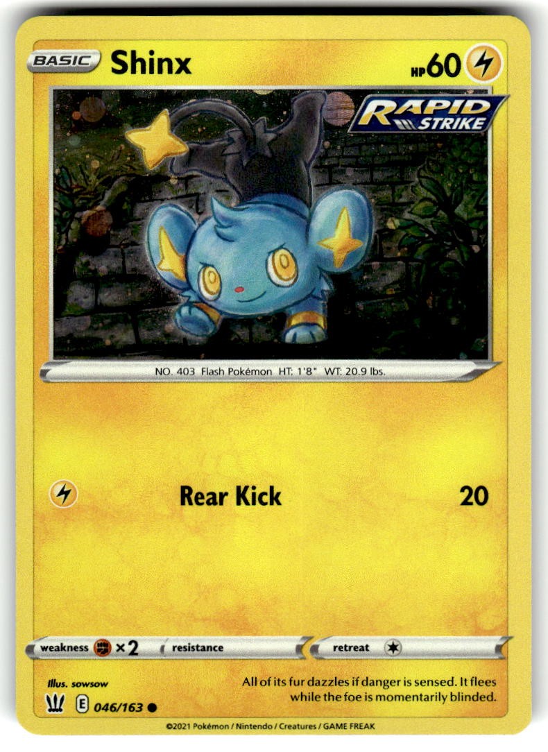 Shinx Common SWSH05: Battle Styles 046/163 NM