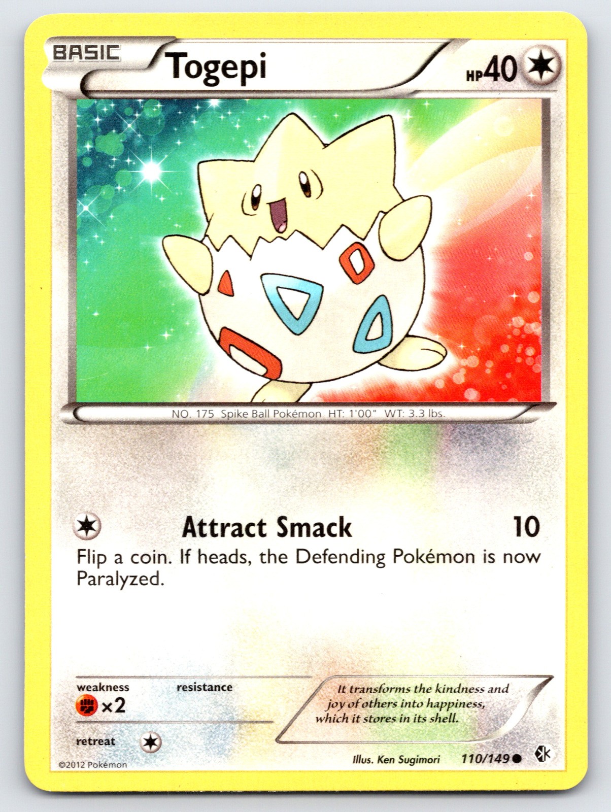 Togepi – Boundaries Crossed 110/149 – LP Condition