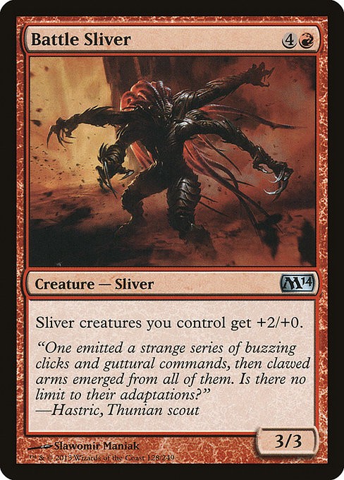 Battle Sliver NonFoil Magic 2014 128 NM MTG