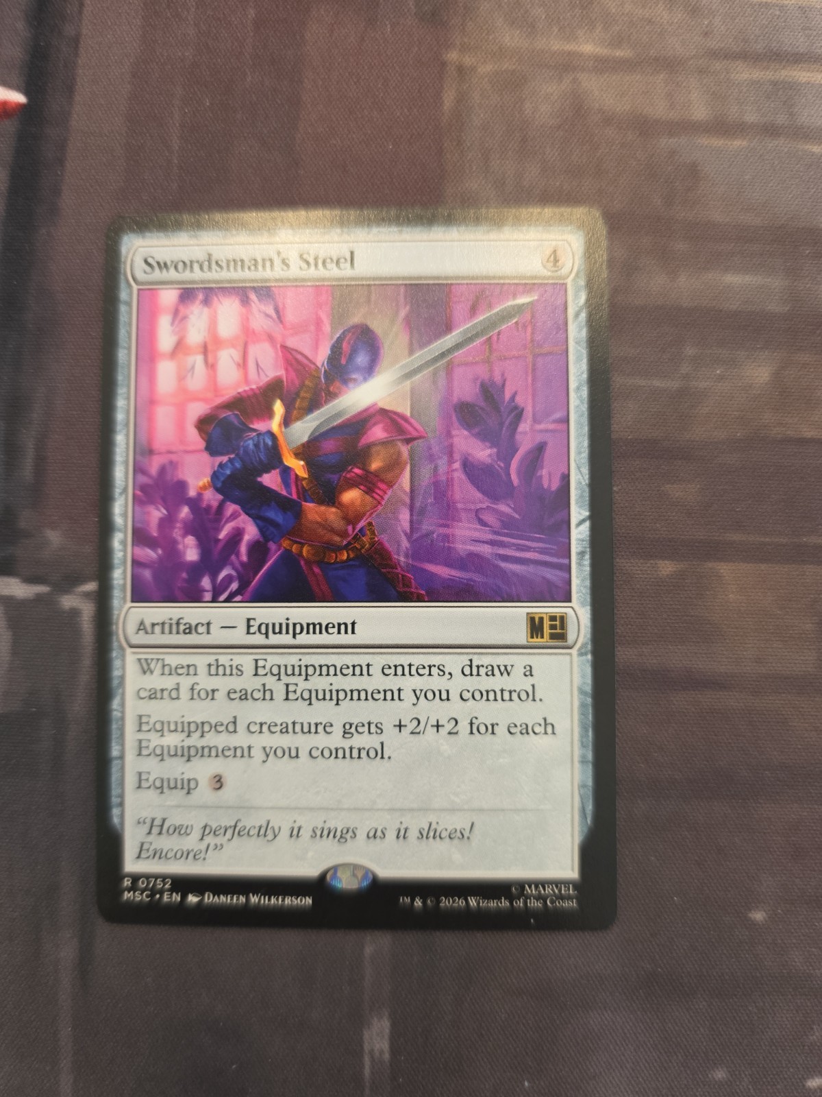 MTG Swordsman’s Steel Marvel Super Heroes MSC 0752 #752
