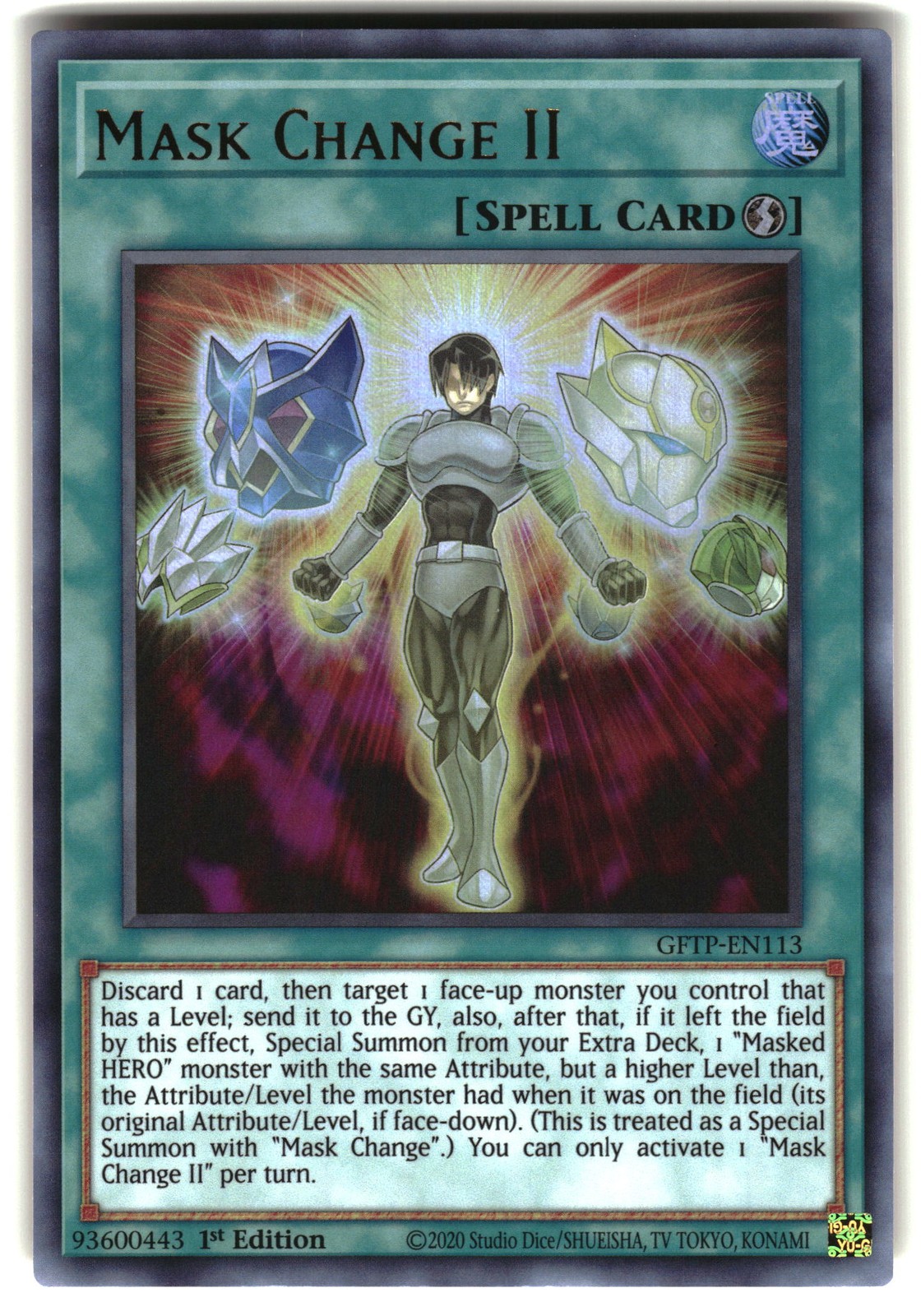 Mask Change II Ghosts From the Past GFTP-EN113 Ultra Rare LP Yugioh