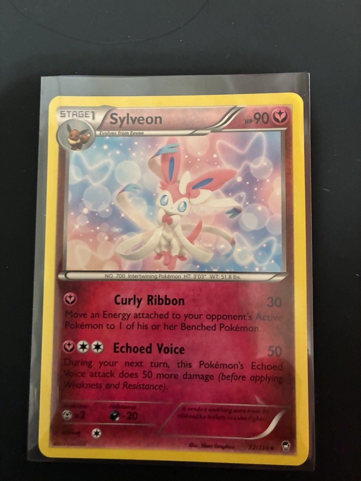 2014 XY – FURIOUS FISTS SYLVEON 72/111 STAGE 1/RARE #72 LP+