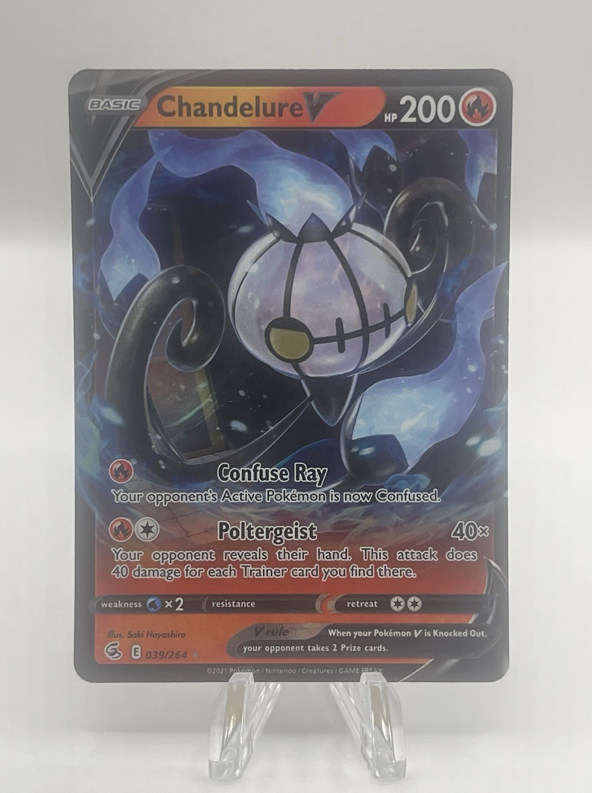 Pokemon TCG Chandelure V Fusion Strike 039/264 Holo Ultra Rare